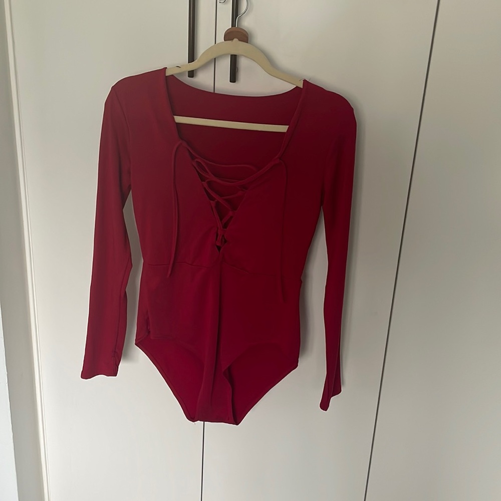 Red bodysuit